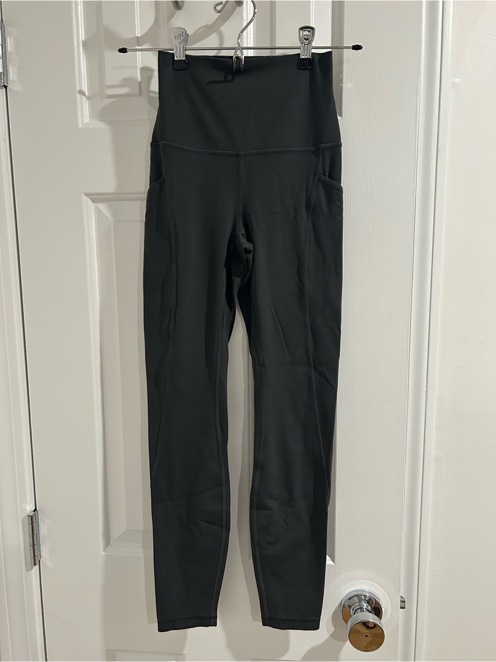 Lululemon Charcoal Grey High Rise Pocket Leggings 2